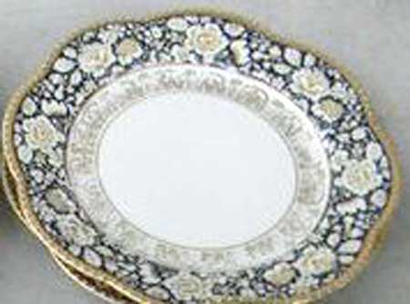 25076 Blue Bread & Butter Plate