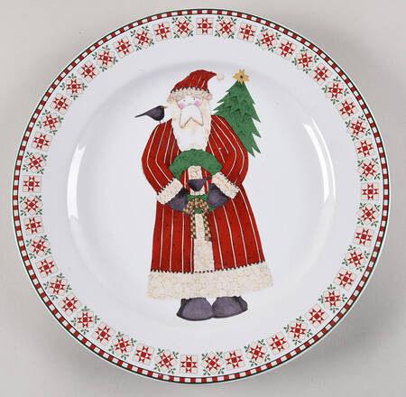 Santas Retweet 12" Chop Plate (Round Platter) by Sakura