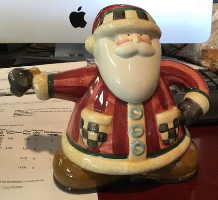 Santas Retweet Figural Creamer
