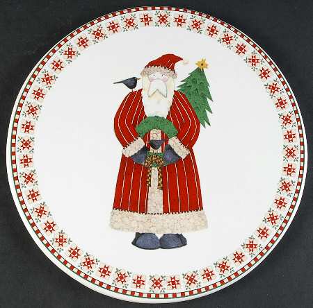 Santas Retweet Cake Plate