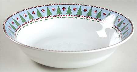 Santas Retweet 9" Round Vegetable Bowl