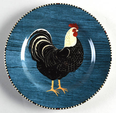 Rooster Salad/Dessert Plate
