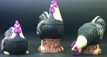 Rooster Figural Canister - Set of 3