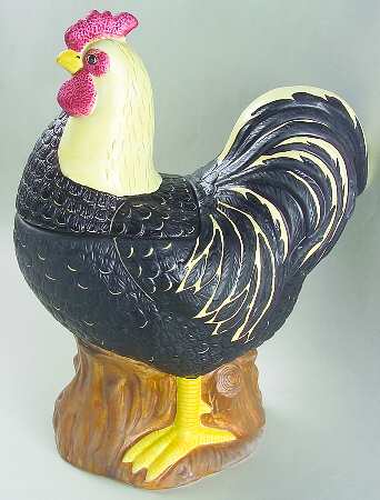 Rooster Figural Cookie Jar & Lid