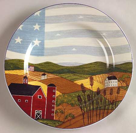 America The Beautiful Salad/Dessert Plate