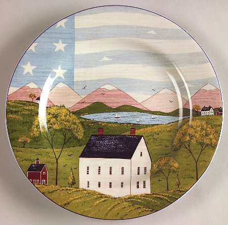America The Beautiful Salad/Dessert Plate