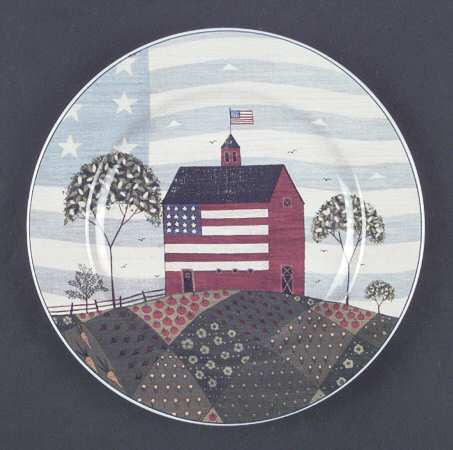 America The Beautiful Salad/Dessert Plate