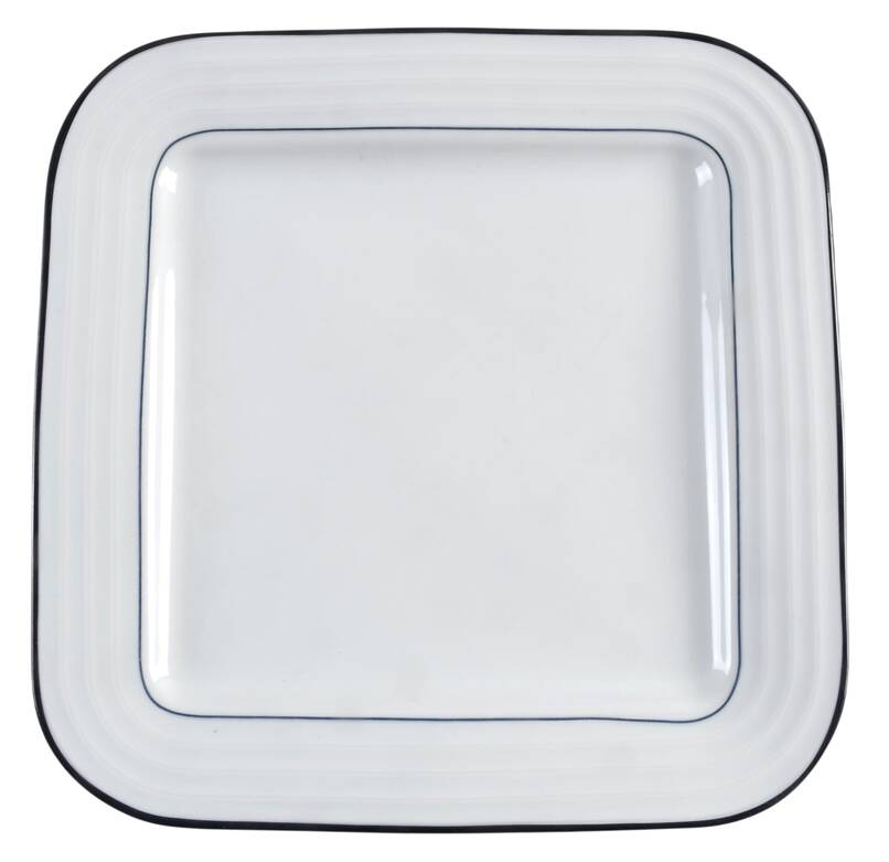 Roulette Blue Square Dinner Plate