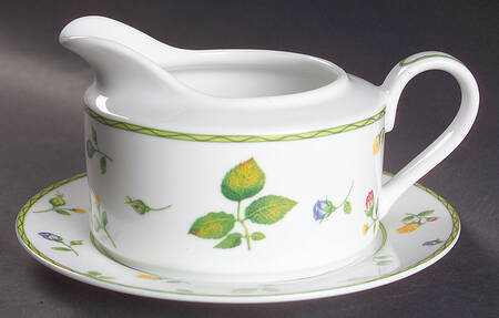 English Garden Gravy Boat & Underplate