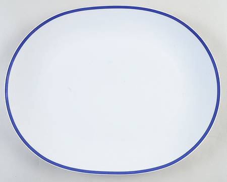 Cafe Classic Blue 14" Oval Serving Platter