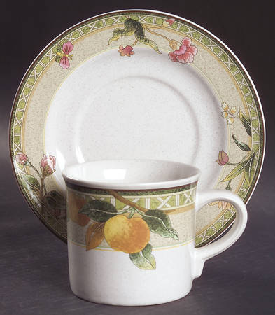 Sweet Harvest Flat Cup & Saucer Set