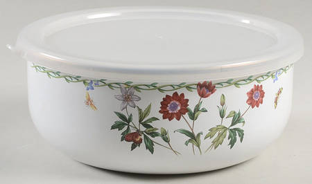 Garden Bloom 7" Metal Bowl & Plastic Lid