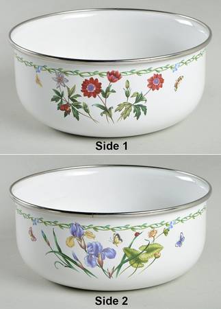 Garden Bloom Small Metal Mixing Bowl