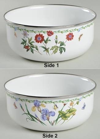 Garden Bloom Medium Metal Mixing Bowl