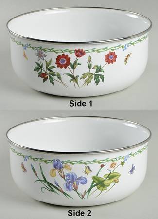Garden Bloom Large Metal Mixing Bowl