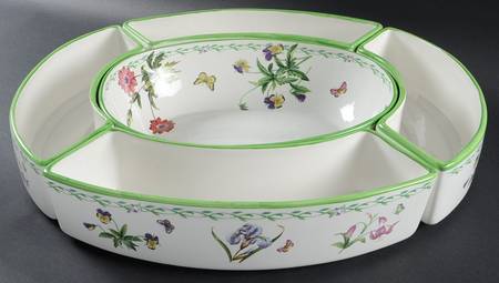 Garden Bloom (5 Pc) Lazy Susan (2 Long &2 Short Sides & Center)