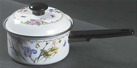 Garden Bloom 1.0 Quart Metal Covered Saucepan