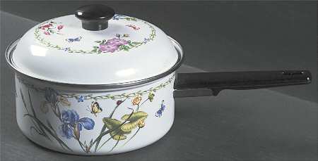 Garden Bloom 2 Quart Metal Covered Saucepan