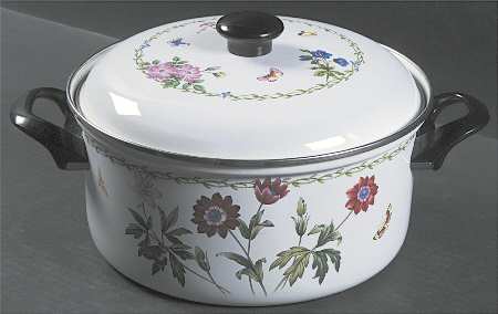 Garden Bloom 4 Quart Metal Covered Casserole