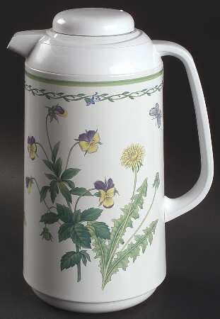 Garden Bloom Plastic Thermos/Carafe & Lid