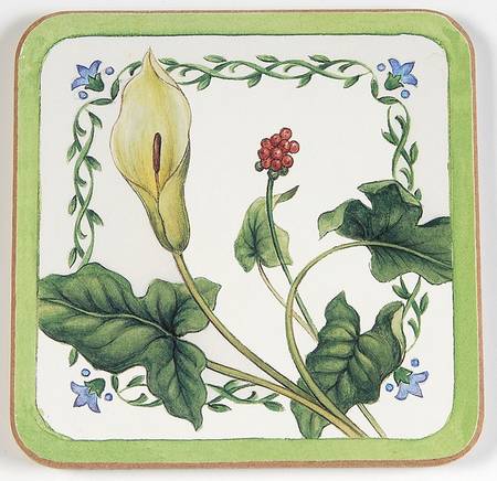 Garden Bloom Square Corkback Coaster