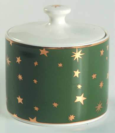 Galaxy Green Sugar Bowl & Lid