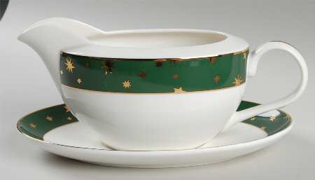 Galaxy Green Gravy Boat & Underplate