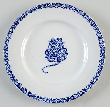Calico Blue (Crownford Stamp) Child's Plate