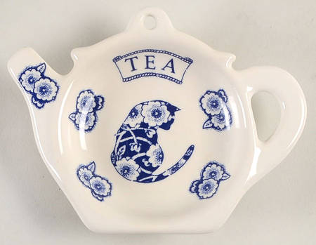 Calico Blue (Crownford Stamp) Tea Bag Holder