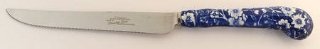 Calico Blue (Crownford Stamp) Knife-Carving/Stainless Blade