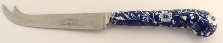 Calico Blue (Crownford Stamp) Cheese Knife with Stainless Blade
