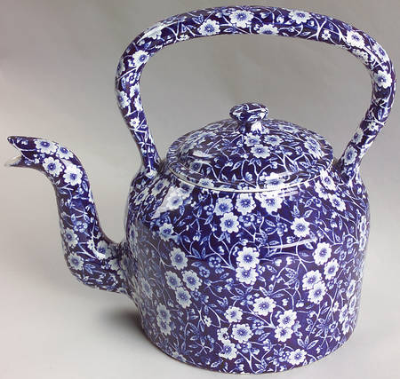 Calico Blue (Crownford Stamp) Kettle & Lid