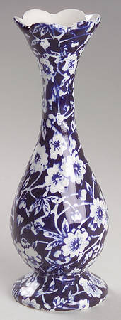 Calico Blue (Crownford Stamp) 5" Bud Vase