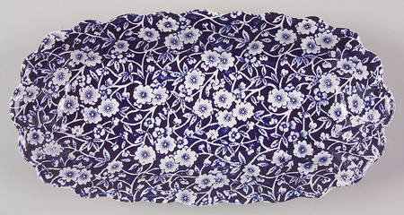 Calico Blue (Crownford Stamp) Fluted Tray