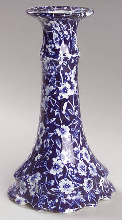 Calico Blue (Crownford Stamp) 6" Candlestick