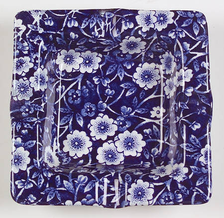 Calico Blue (Crownford Stamp) Small Square Ashtray