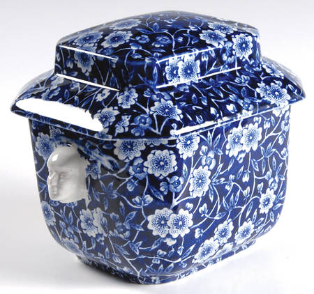 Calico Blue (Crownford Stamp) Covered Tea Bag Holder