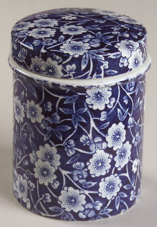 Calico Blue (Crownford Stamp) 2" Storage Jar & Lid