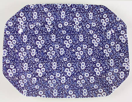 Calico Blue (Crownford Stamp) 15" Rectangular Serving Platter
