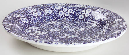 Calico Blue (Crownford Stamp) 10" Pie Baking Plate