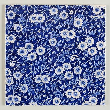 Calico Blue (Crownford Stamp) Tea Tile