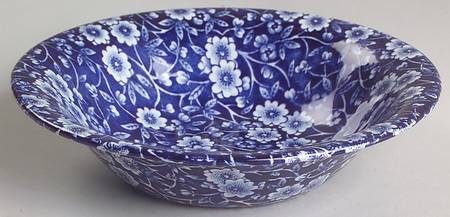 Calico Blue (Crownford Stamp) Mini Pitcher and Bowl Set, Bowl Only