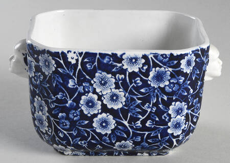 Calico Blue (Crownford Stamp) Candy Box No Lid