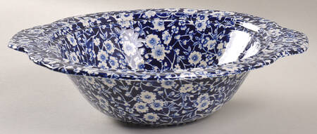 Calico Blue (Crownford Stamp) Round Vegetable No Lid
