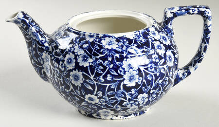 Calico Blue (Crownford Stamp) Mini Teapot No Lid