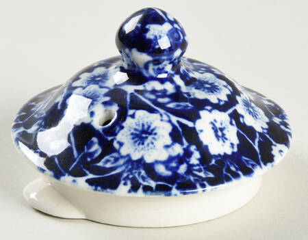 Calico Blue (Crownford Stamp) Lid for Mini Teapot