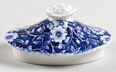 Calico Blue (Crownford Stamp) Lid for Sugar Bowl