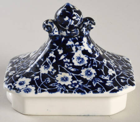 Calico Blue (Crownford Stamp) Lid for Teapot