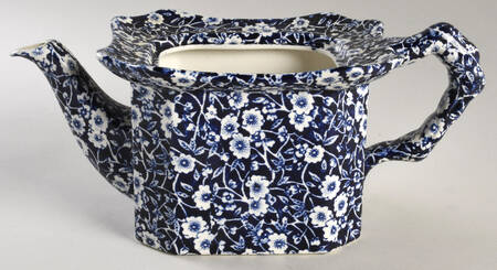 Calico Blue (Crownford Stamp) Teapot No Lid