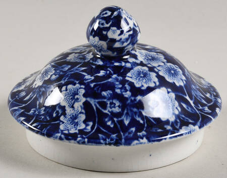 Calico Blue (Crownford Stamp) Lid for Teapot